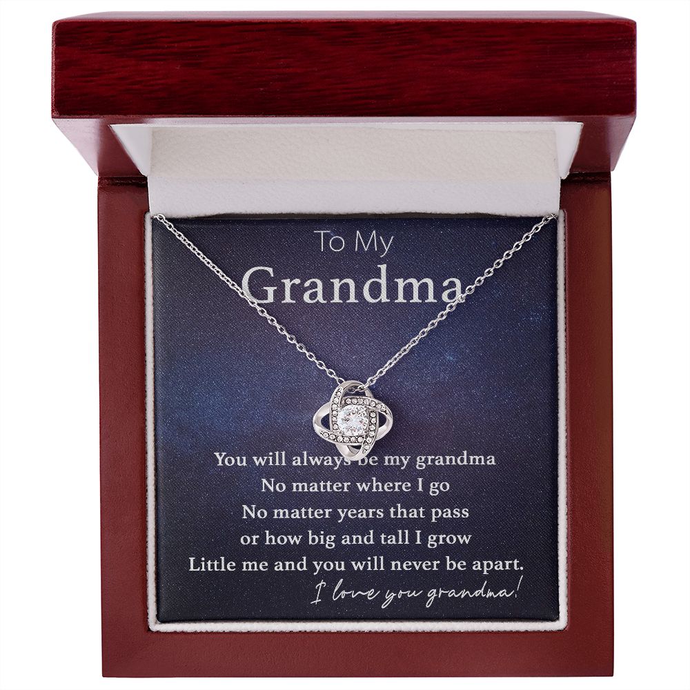 Never Be Apart - Love Knot Necklace For Grandma