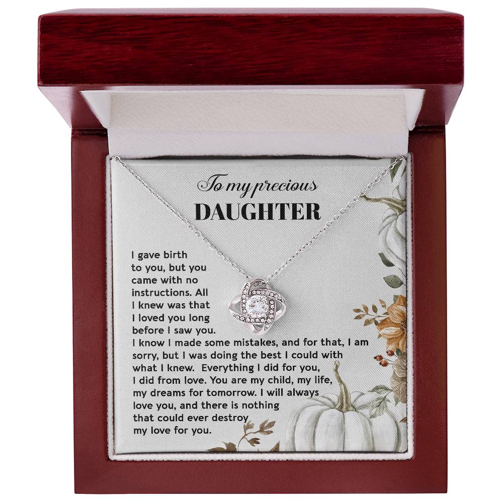 My Dreams For Tomorrow - Love Knot Necklace For Daughter