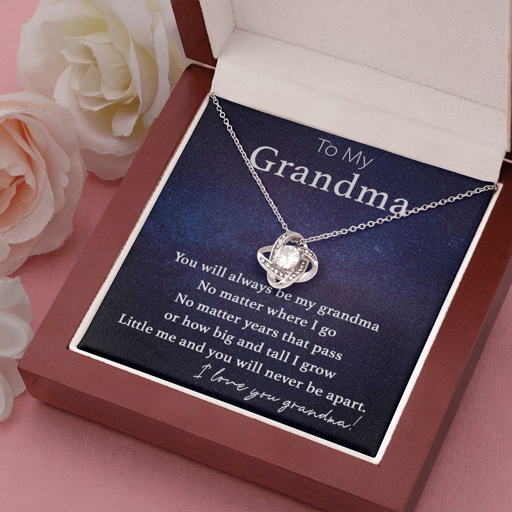 Never Be Apart - Love Knot Necklace For Grandma