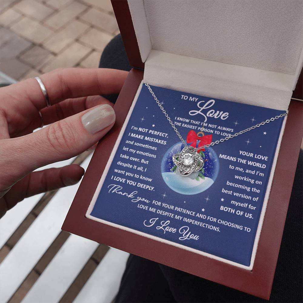 Best Version Of Myself - Christmas Love Knot Necklace For My Love