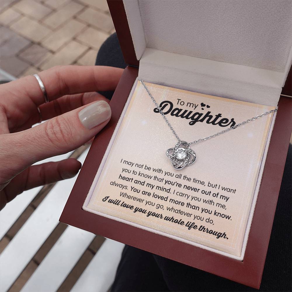 I Carry You - Love Knot Necklace For Daughter