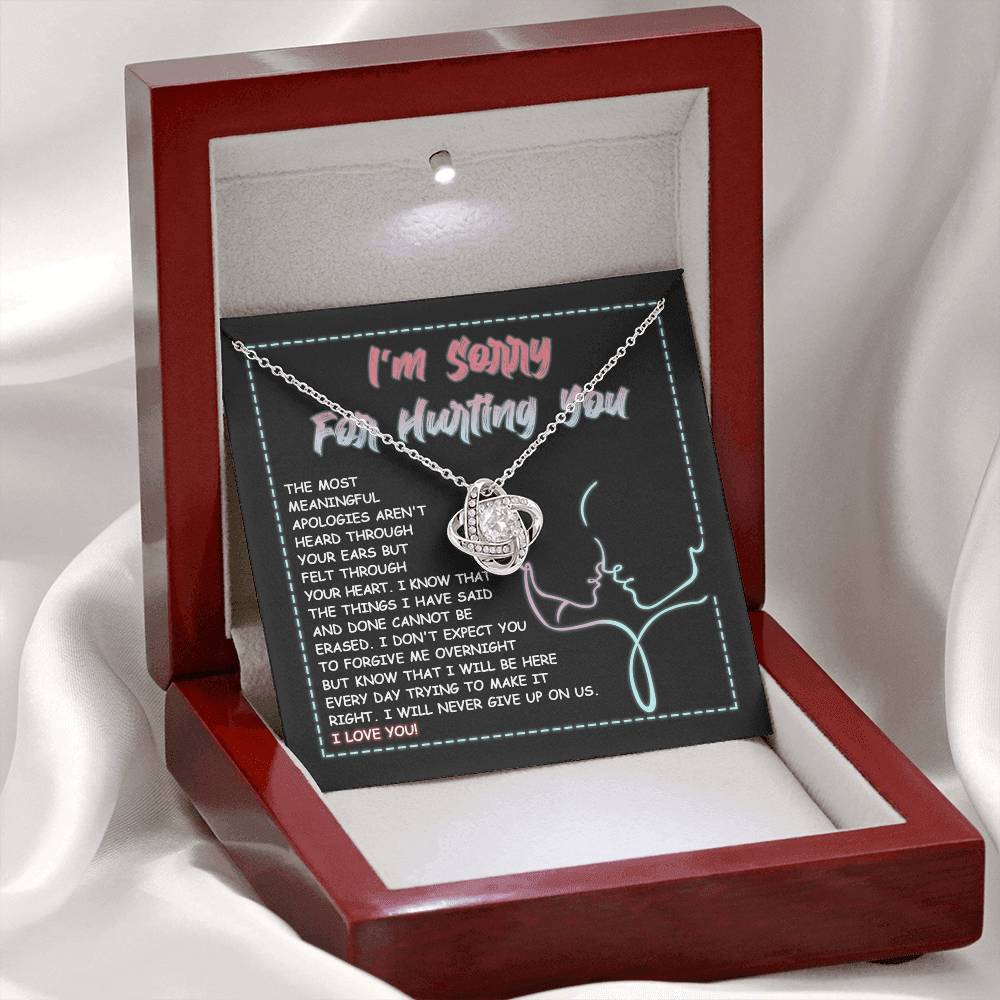Never Give Up - Love Knot Apology Necklace