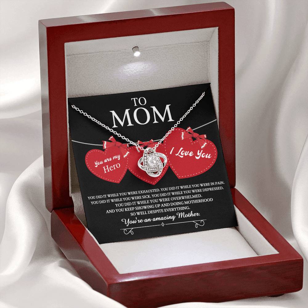 You Did It - Love Knot Necklace For Mom