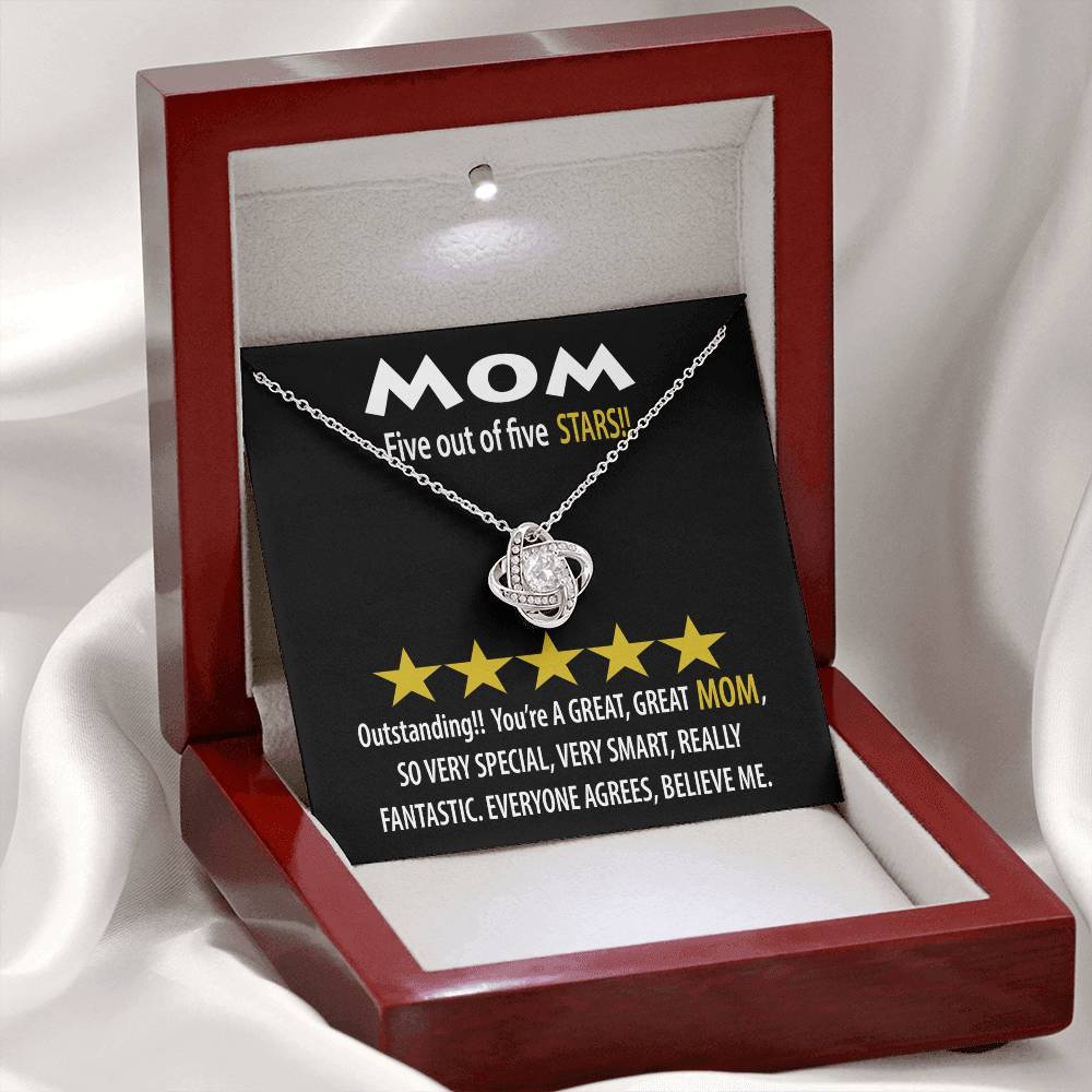 Five Out Of Five Stars - Love Knot Necklace For Mom