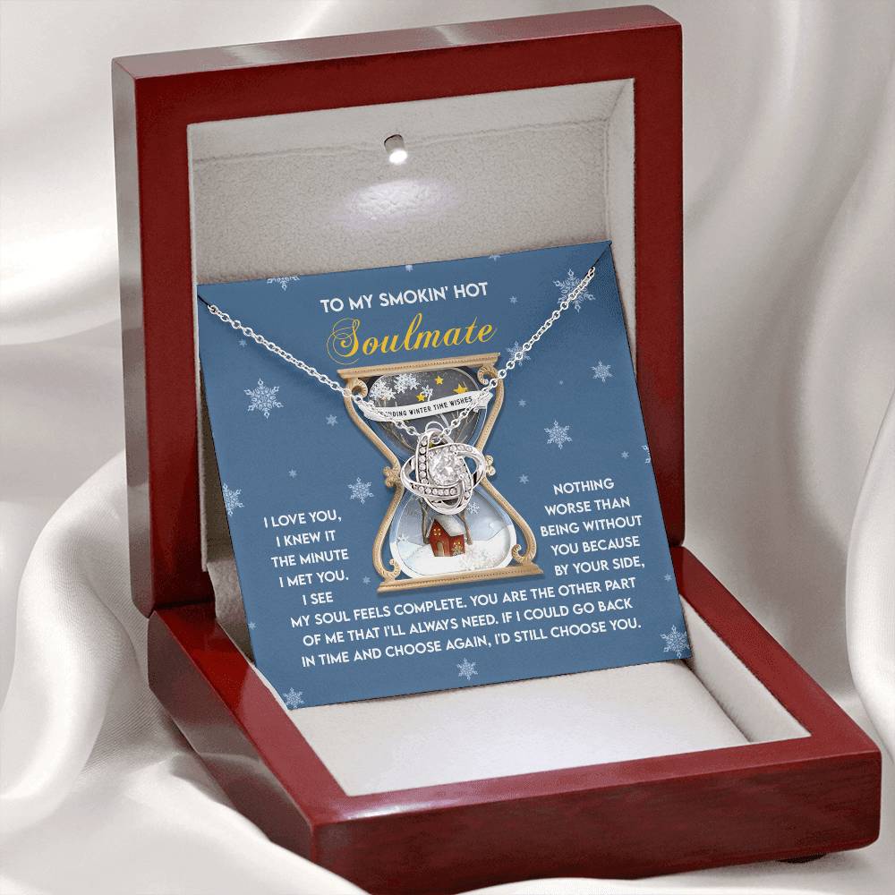 My Soul Feels Complete - Love Knot Necklace For Soulmate For Christmas