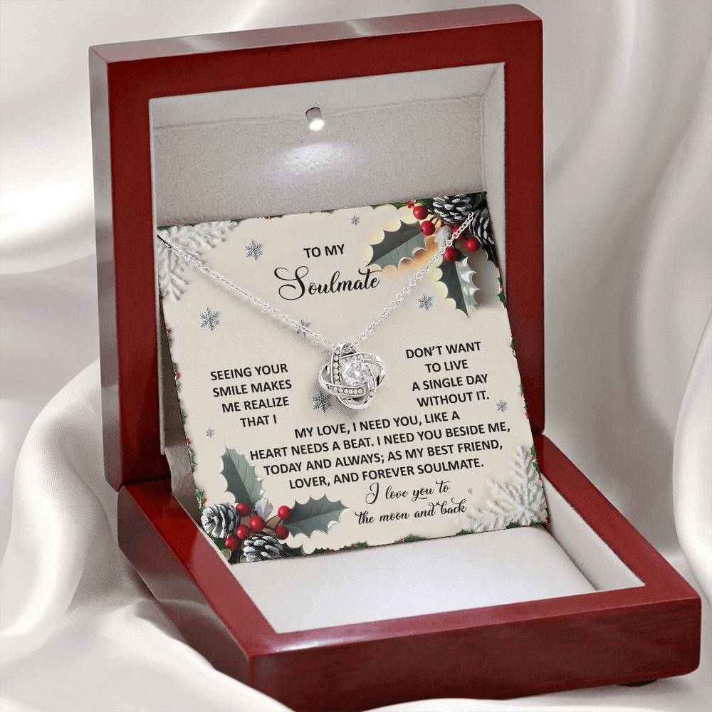 Forever Soulmate - Love Knot Necklace For Soulmate For Christmas