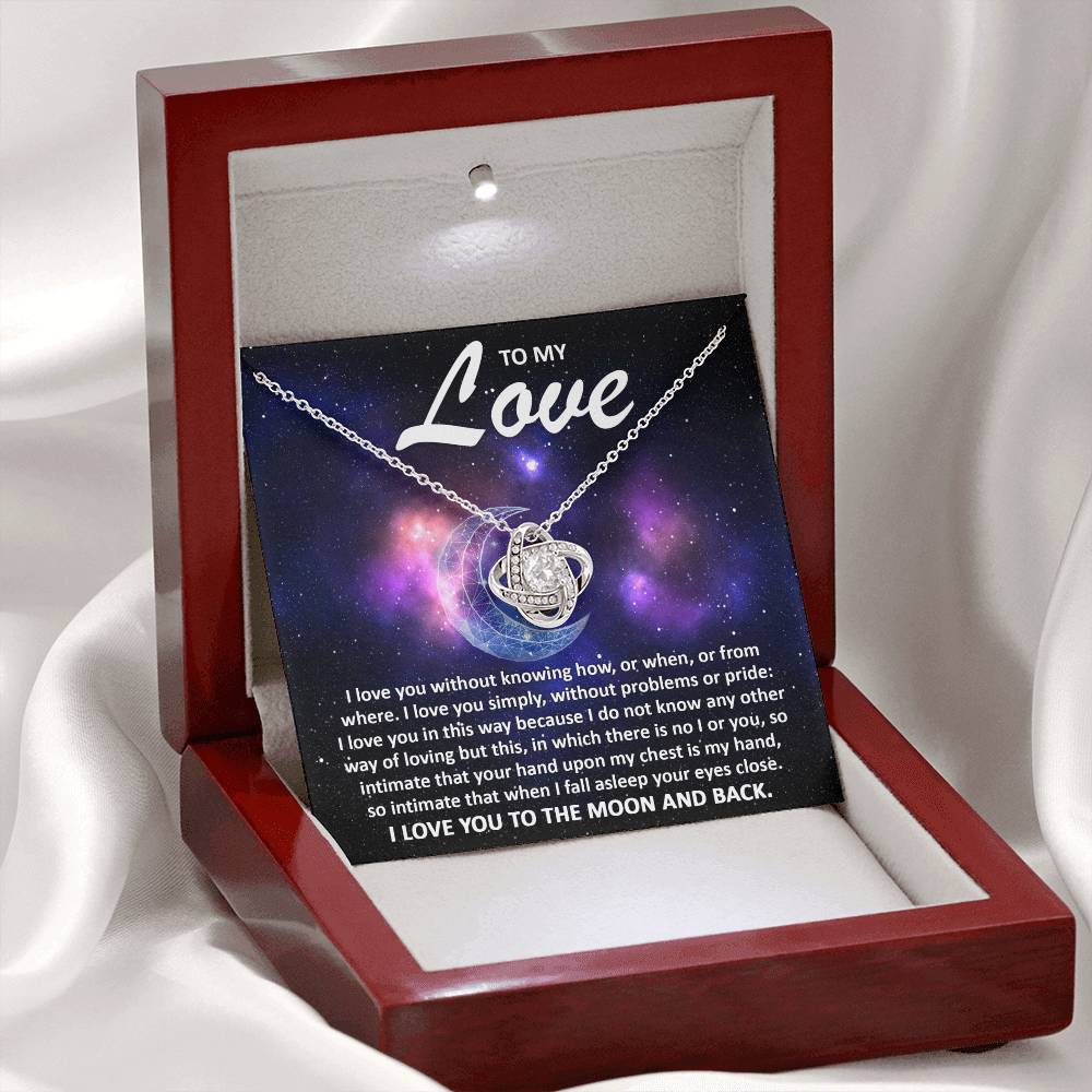I Love You - Love Knot Necklace For Your Love