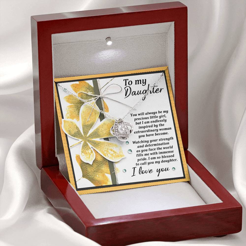 Blessed To Call You My Daughter - Love Knot Necklace For Daughter
