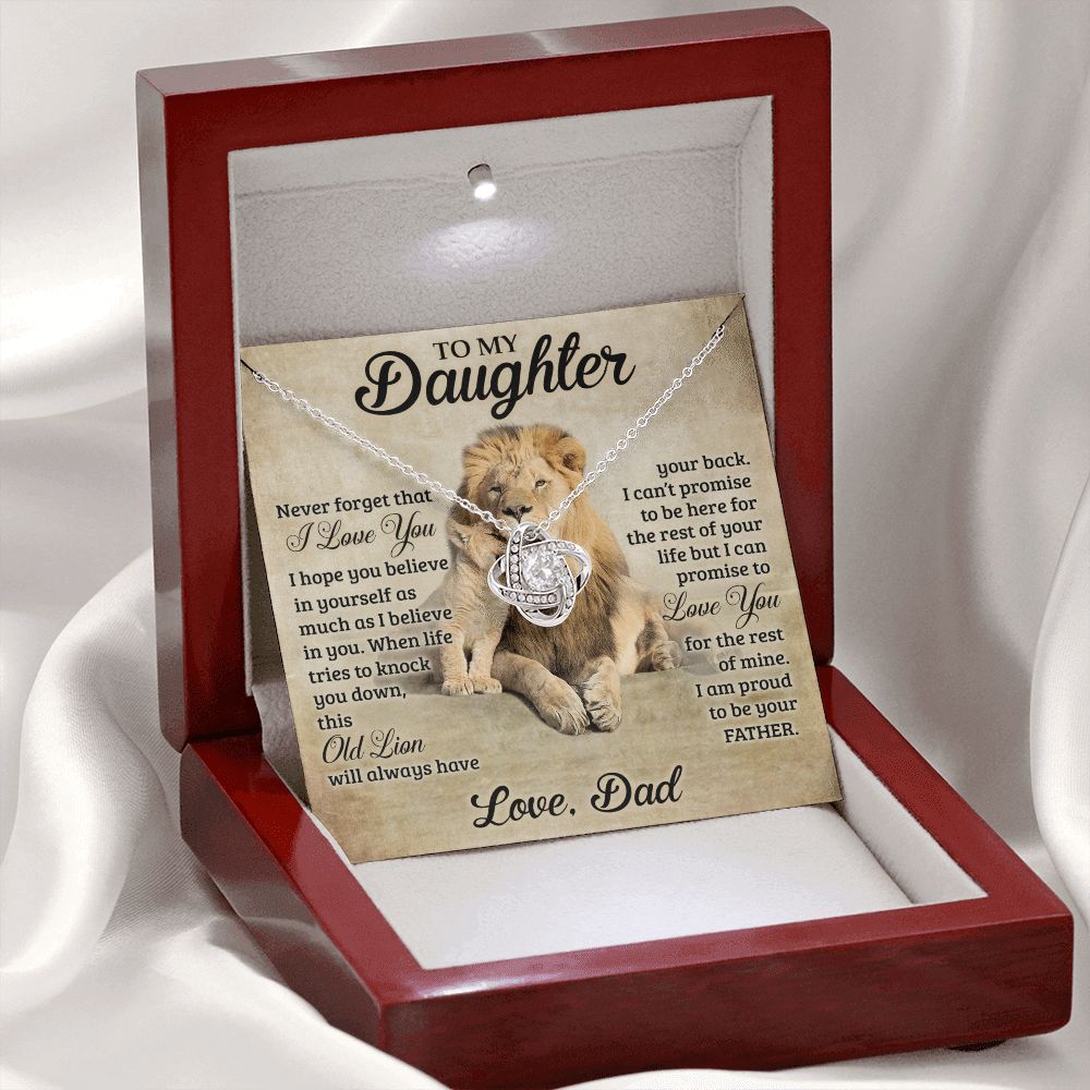 Proud To Be Your Father - Love Knot Necklace For Daughter