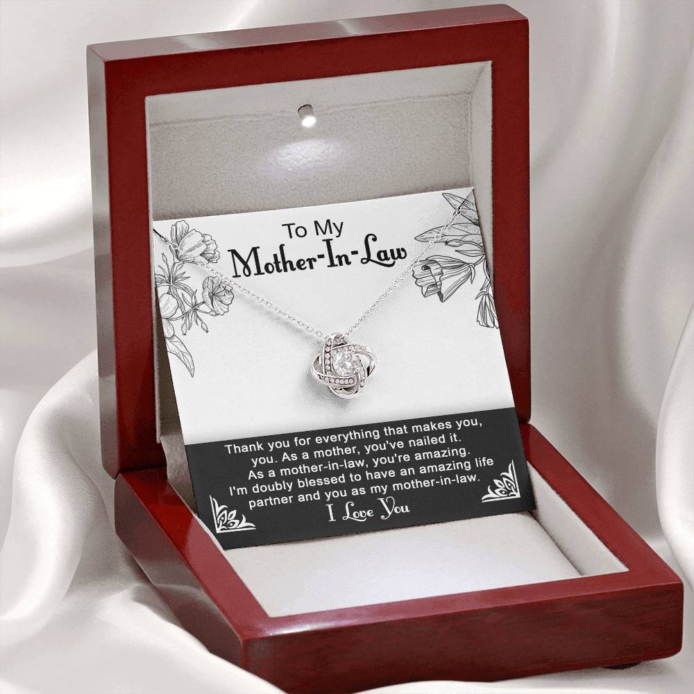 Doubly Blessed - Love Knot Necklace For Mother-In-Law