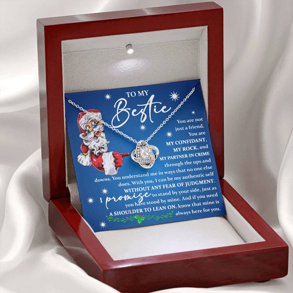 Always Here - Christmas Love Knot Necklace For Bestie
