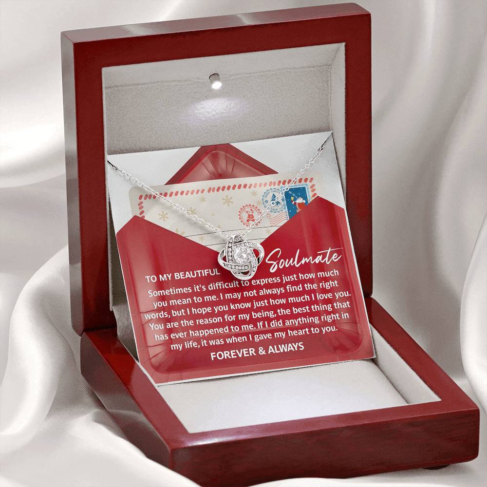 The Reason For My Being - Love Knot Necklace For Soulmate For Christmas