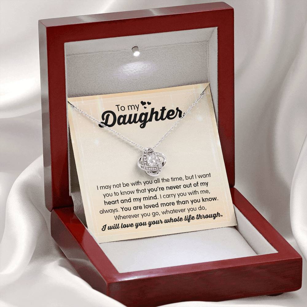 I Carry You - Love Knot Necklace For Daughter