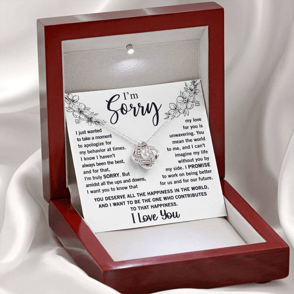 I'm Sorry - Love Knot Necklace For Her