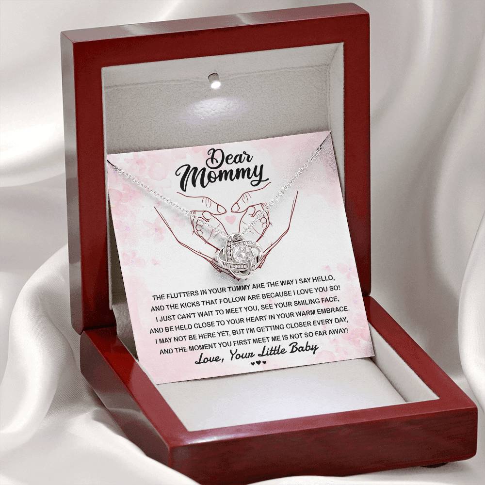 The Way I Say Hello - Love Knot Necklace For Mom-To-Be