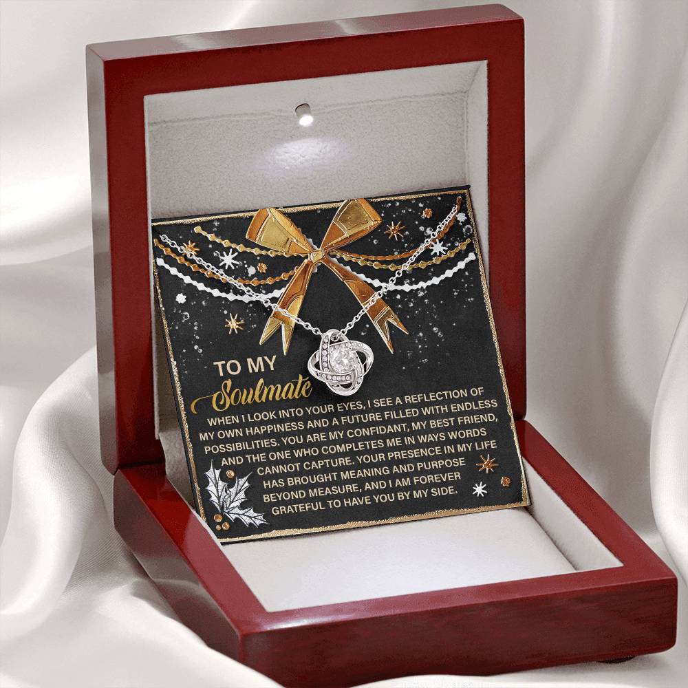 Reflection Of My Own Happiness - Love Knot Necklace For Soulmate For Christmas