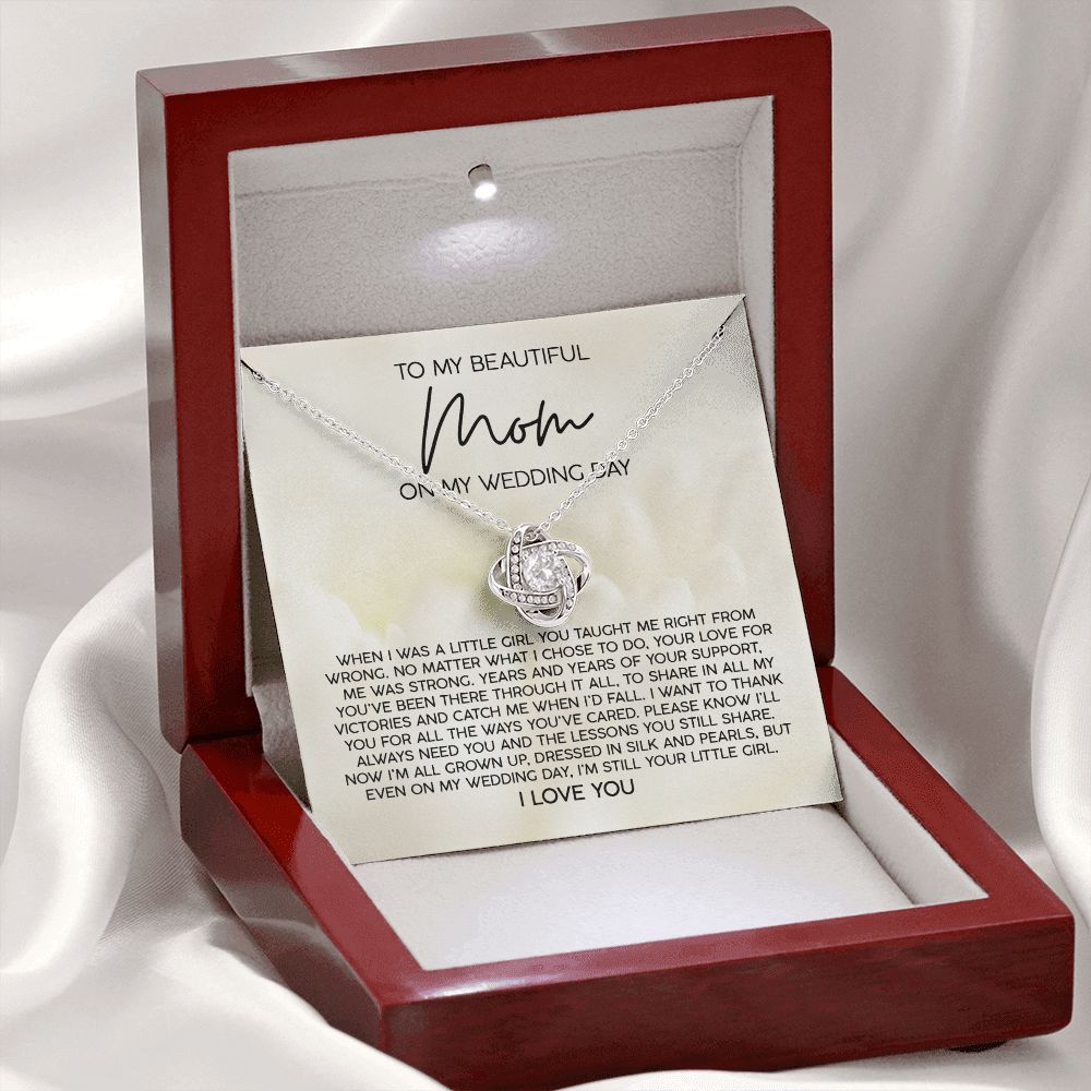 Still Your Little Girl - Love Knot Necklace For Mom On Wedding Day