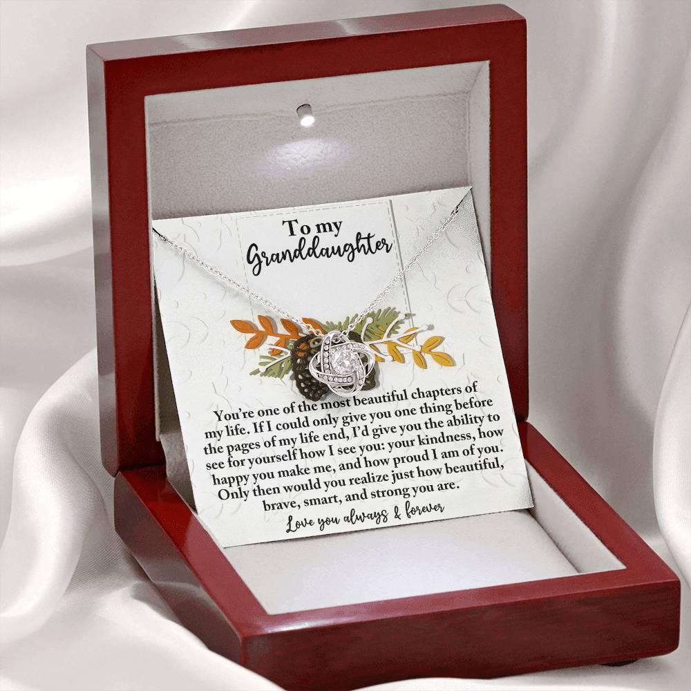 How Beautiful You Are - Love Knot Necklace For Granddaughter