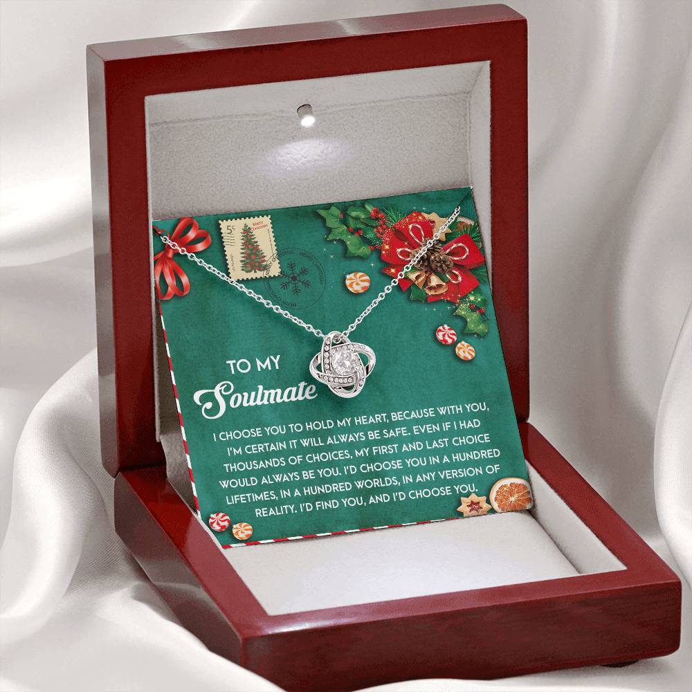 Always Be Safe - Love Knot Necklace For Soulmate For Christmas