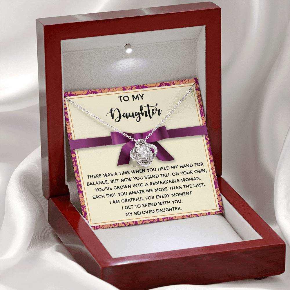 Every Moment I Get To Spend With You - Love Knot Necklace For Daughter