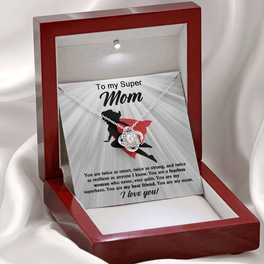 My Superhero - Love Knot Necklace For Mom