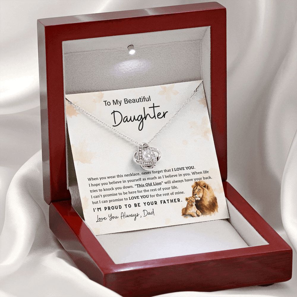 This Old Lion - Love Knot Necklace For Daughter