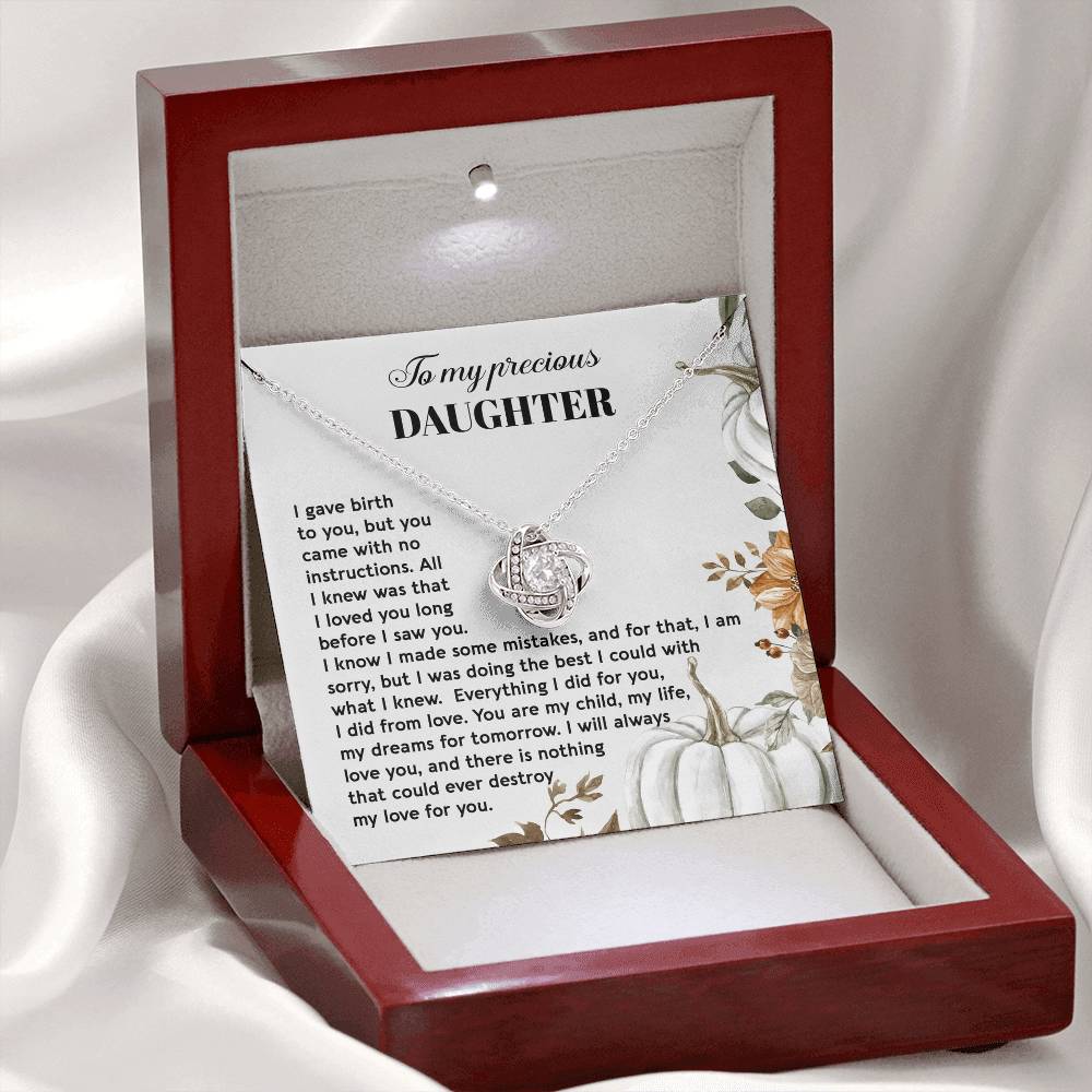 My Dreams For Tomorrow - Love Knot Necklace For Daughter