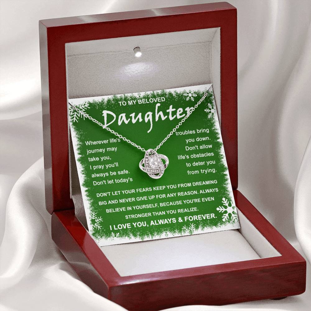 Dream Big - Love Knot Necklace For Daughter For Christmas
