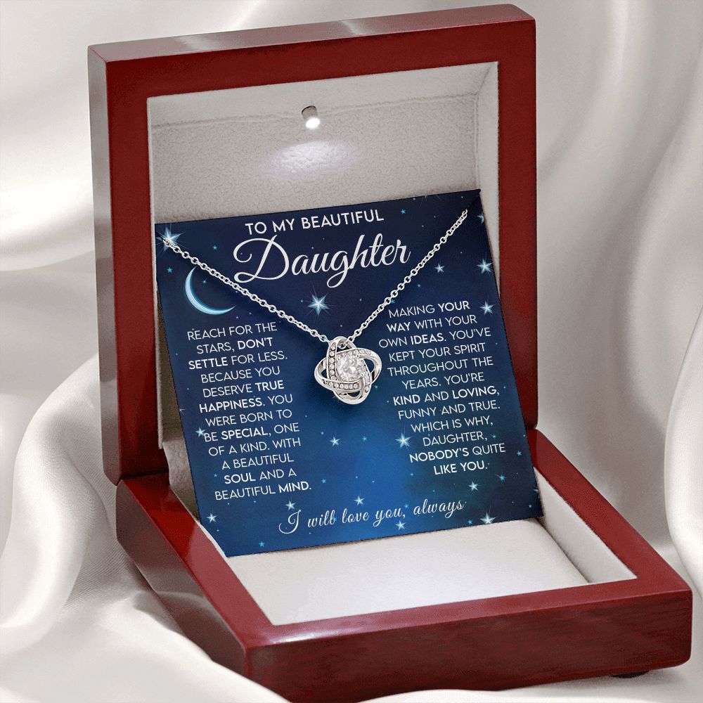 Reach For The Stars - Love Knot Necklace For Daughter