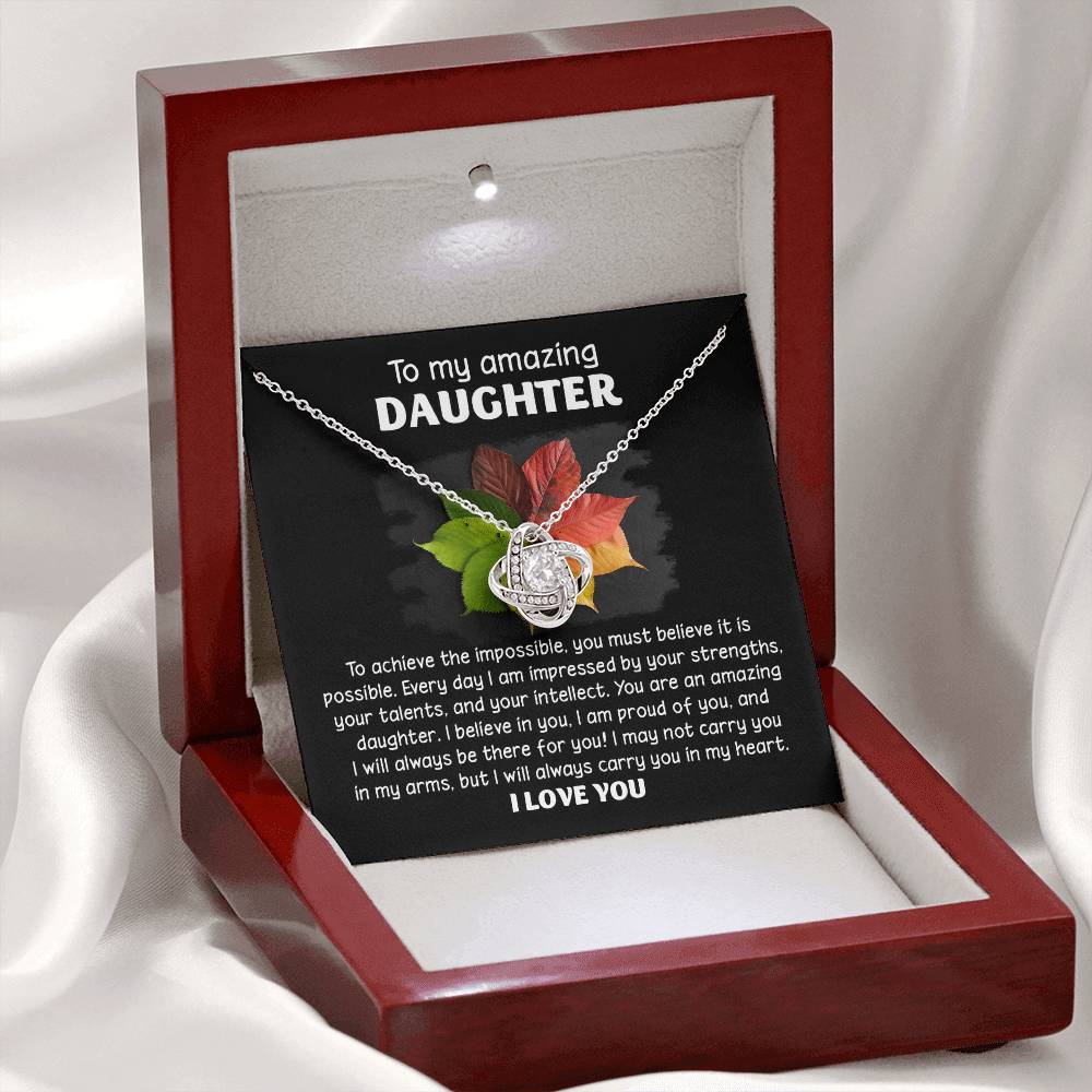 It Is Possible - Love Knot Necklace For Daughter