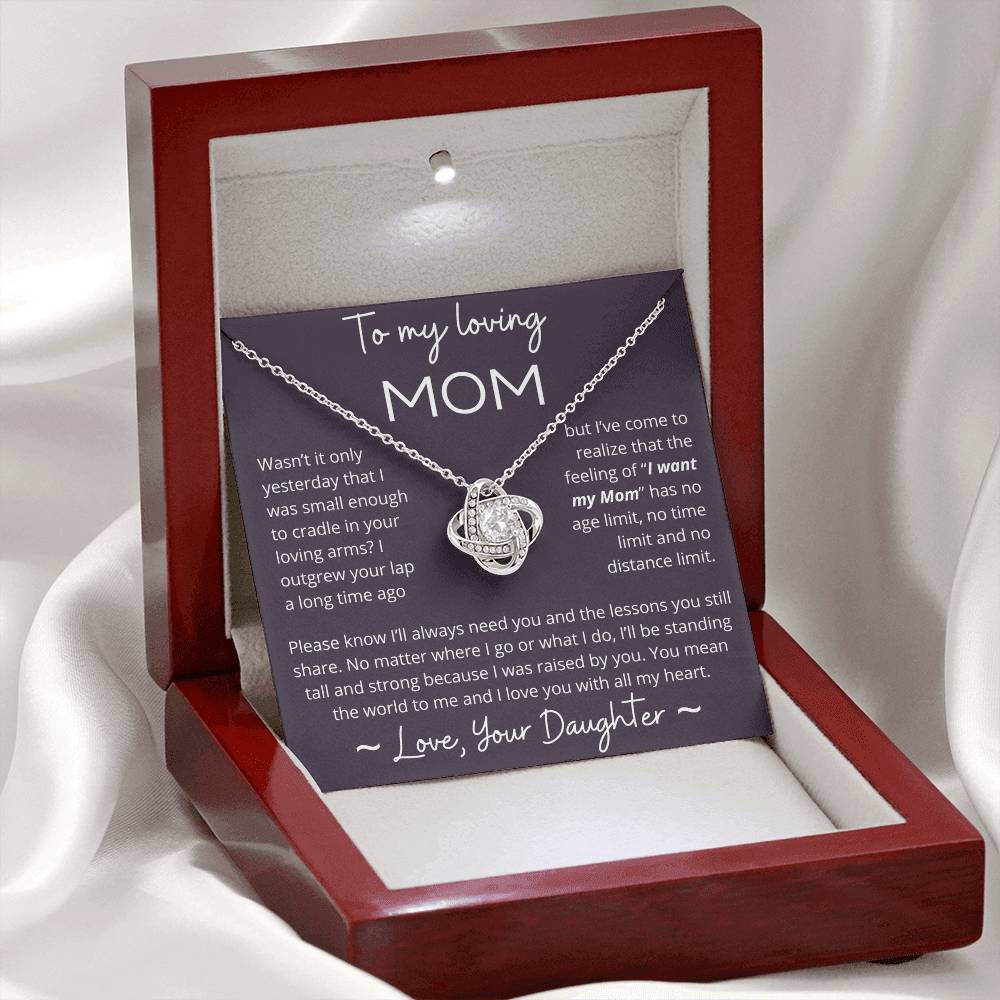 You Mean The World To Me - Love Knot Necklace For Mom