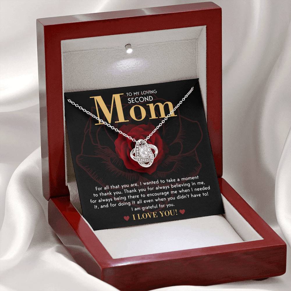 For All That You Are - Love Knot Necklace For Bonus Mom