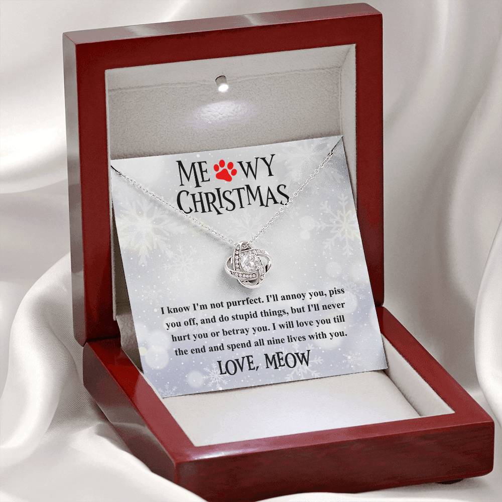 Meowy Christmas - Love Knot Necklace For Cat Lover