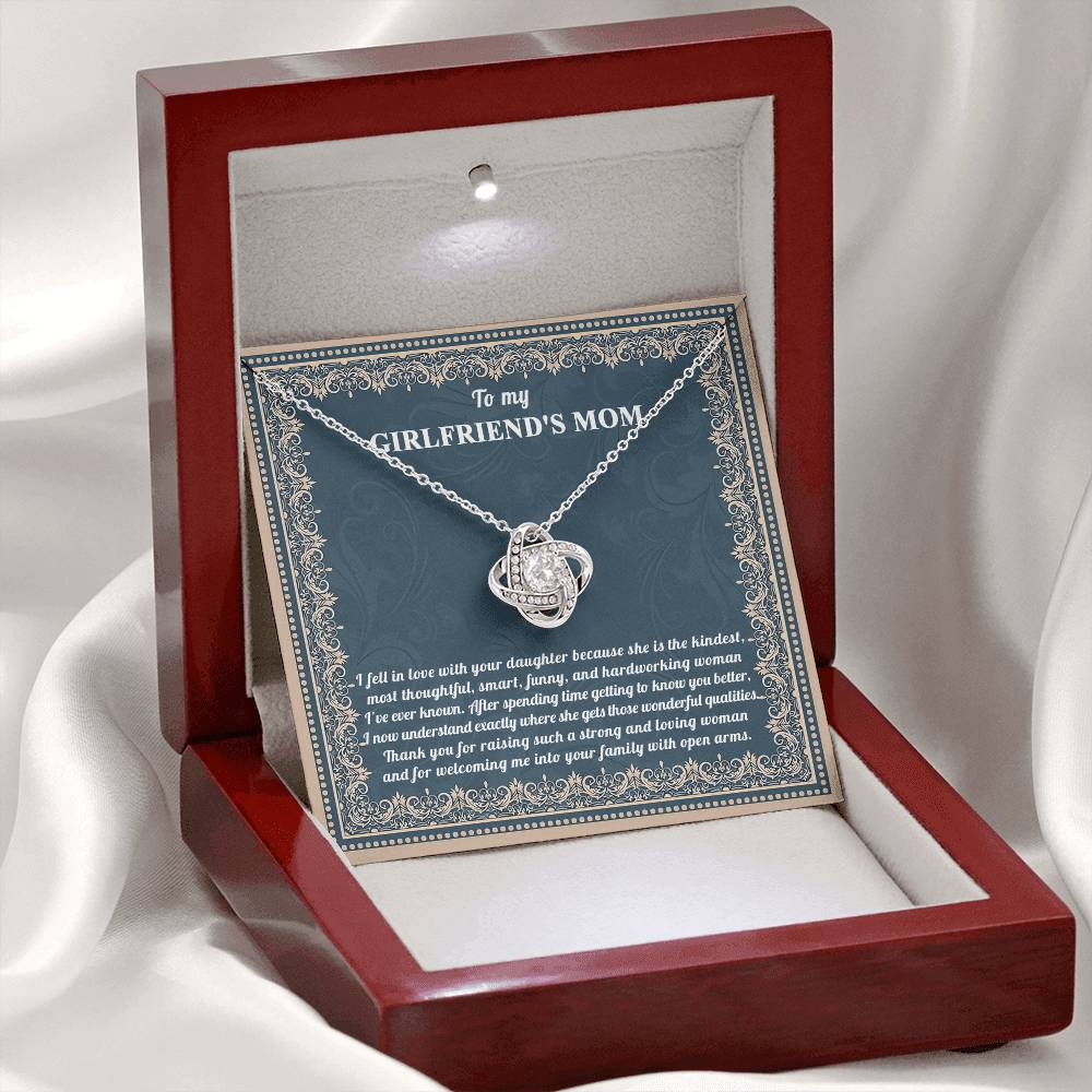 With Open Arms - Love Knot Necklace For Girlfriend's Mom