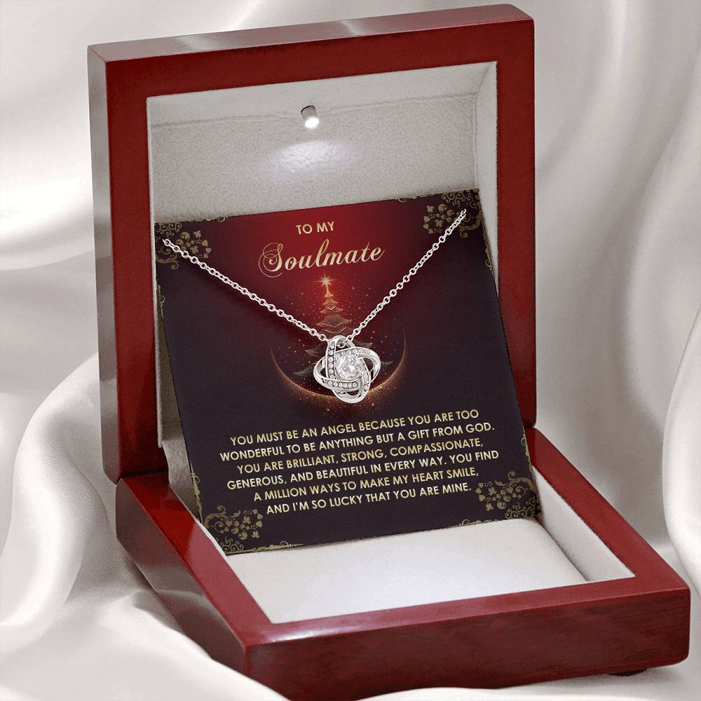 You Must Be An Angel - Love Knot Necklace For Soulmate For Christmas