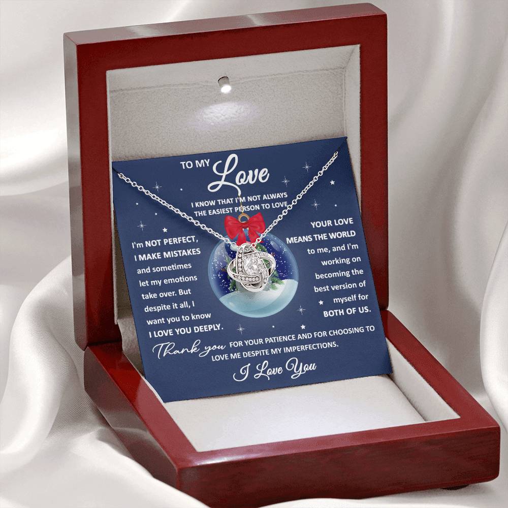 Best Version Of Myself - Christmas Love Knot Necklace For My Love