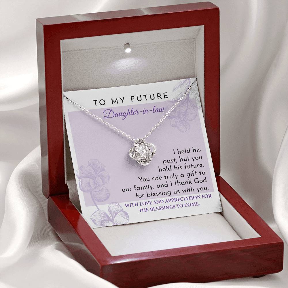 For The Blessings To Come - Love Knot Necklace For Future Daughter-In-Law