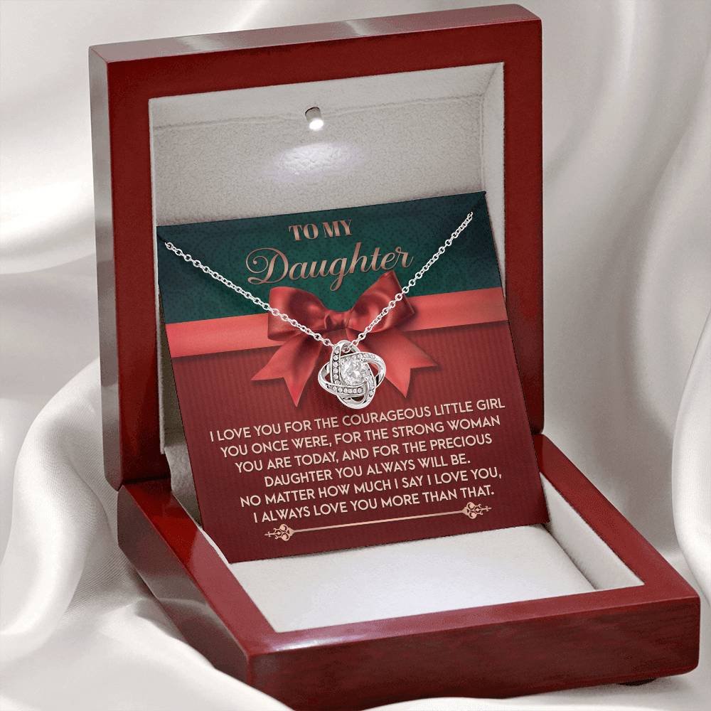 Always Will Be - Love Knot Necklace For Daughter