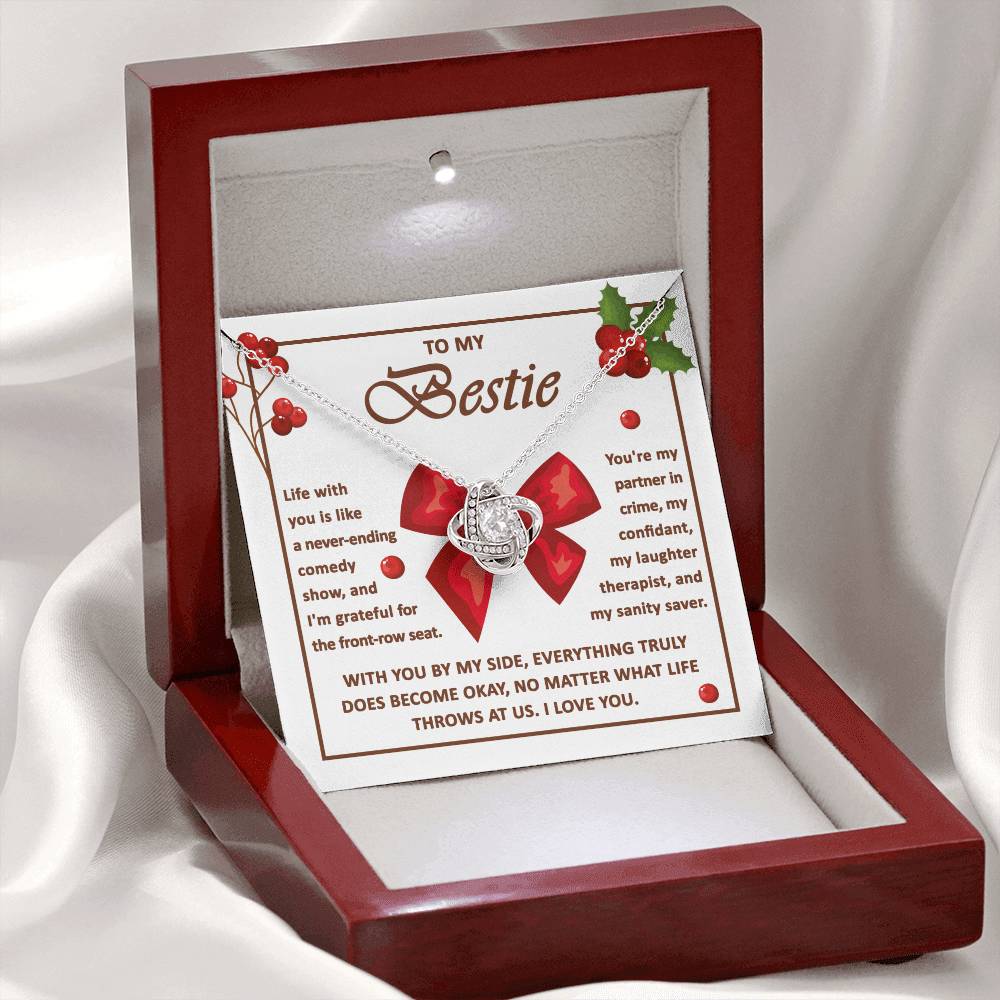Life With You - Love Knot Necklace For Bestie For Christmas