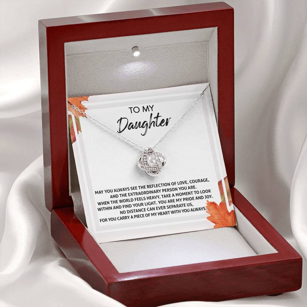 Find Your Light - Love Knot Necklace For Daughter