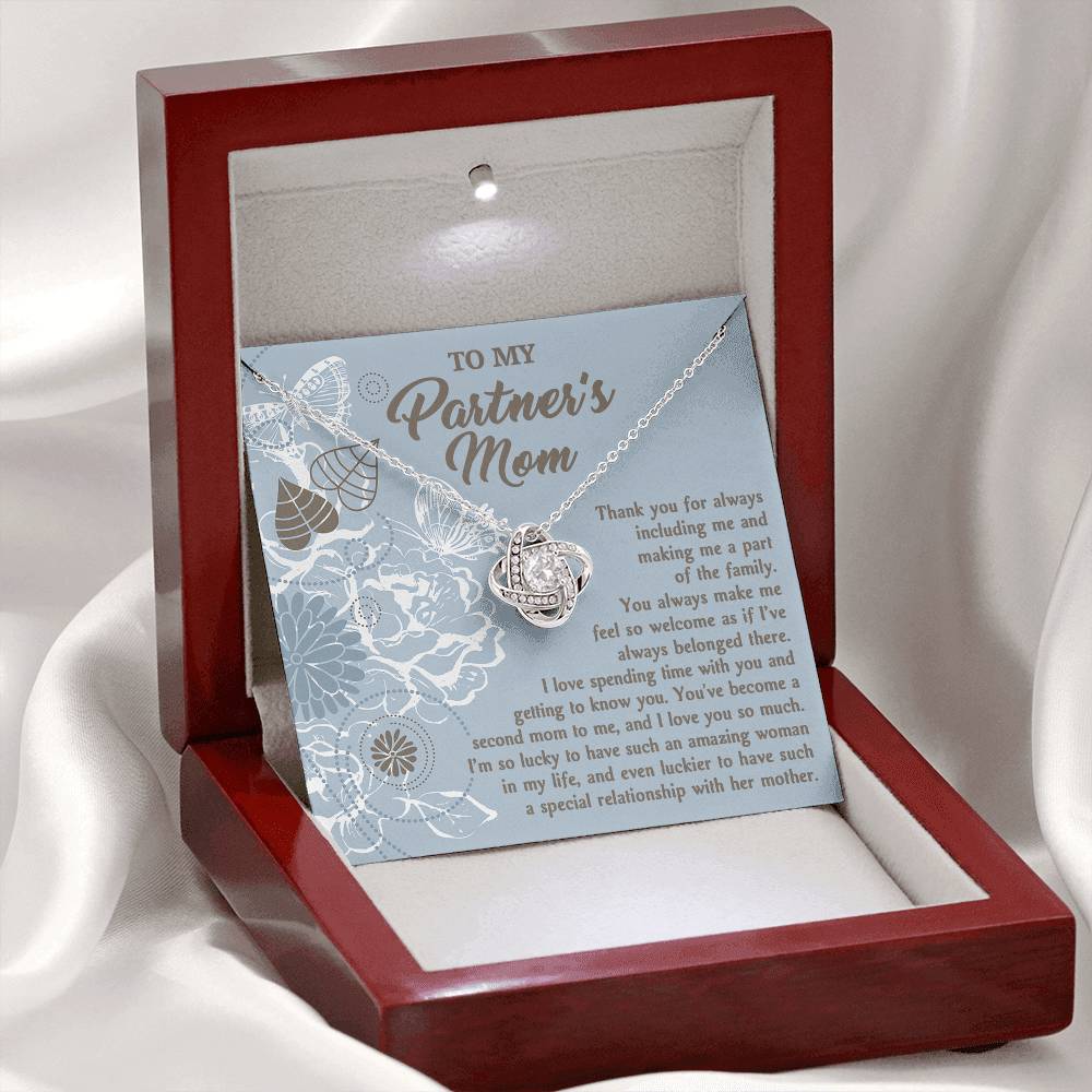 A Part Of The Family - Love Knot Necklace For Partner's Mom