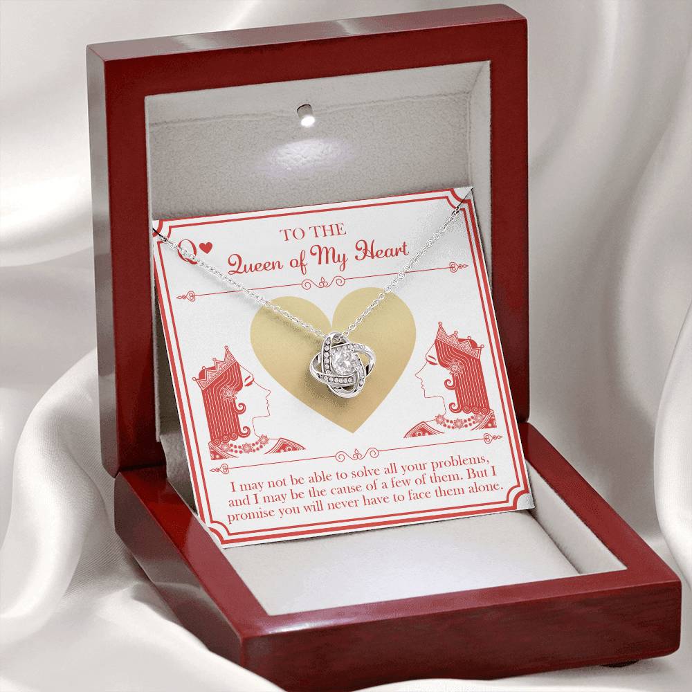 Queen Of My Heart - Love Knot Necklace For Her