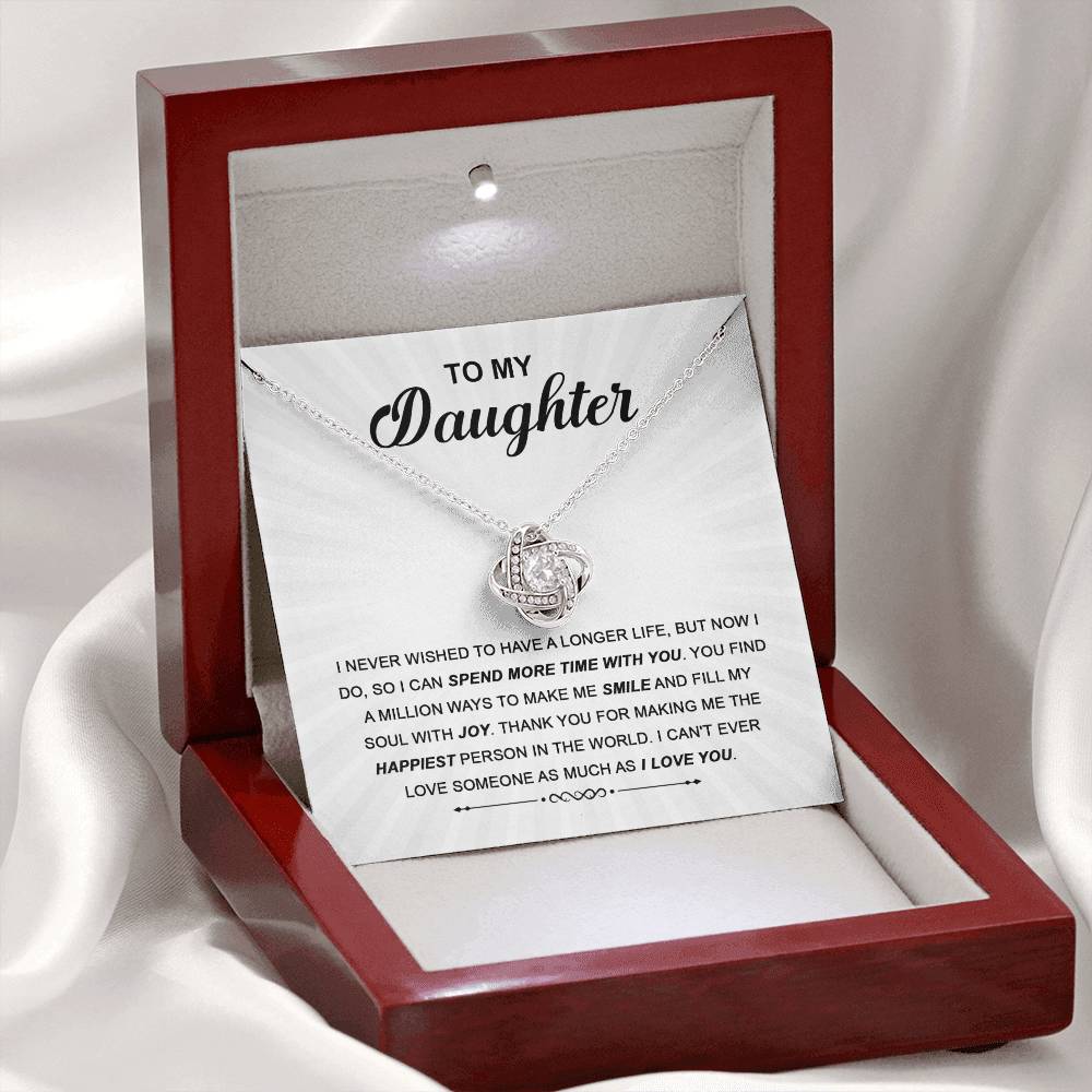I Can't Ever Love Someone As Much As I Love You - Love Knot Necklace For Daughter