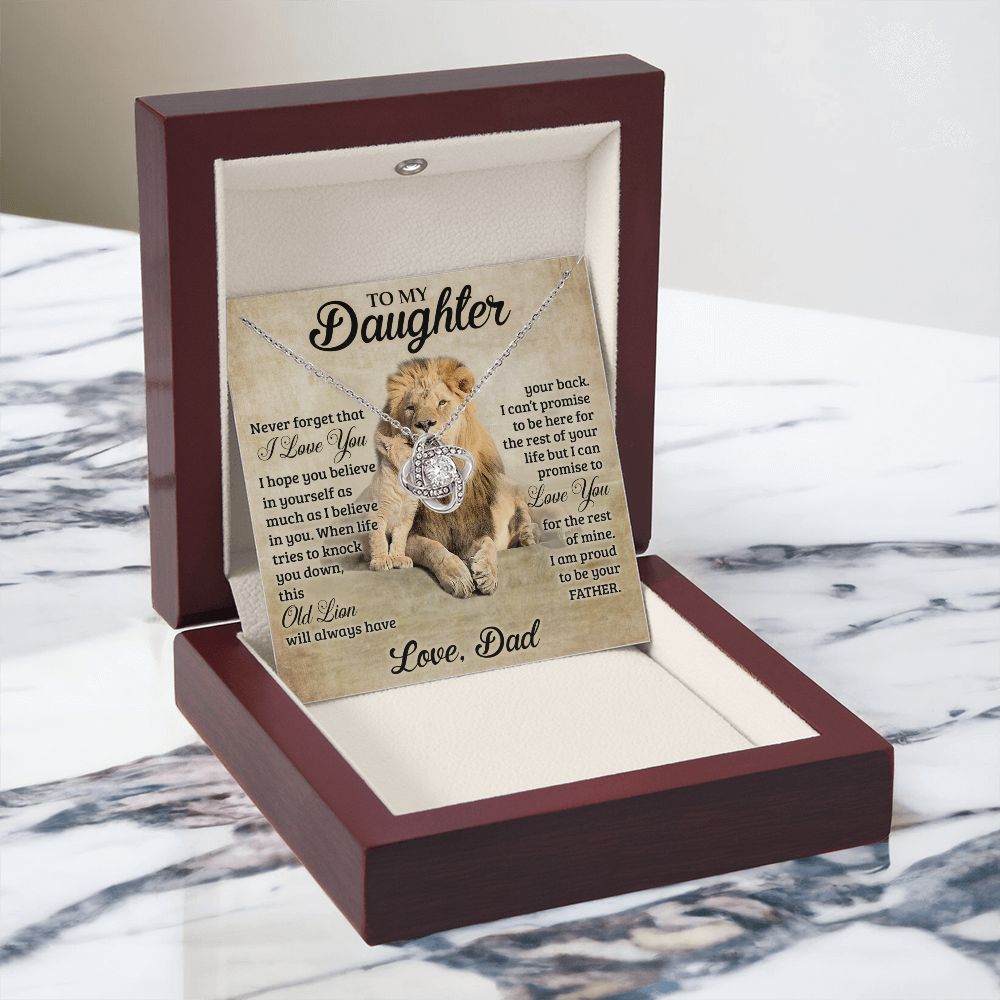 Proud To Be Your Father - Love Knot Necklace For Daughter