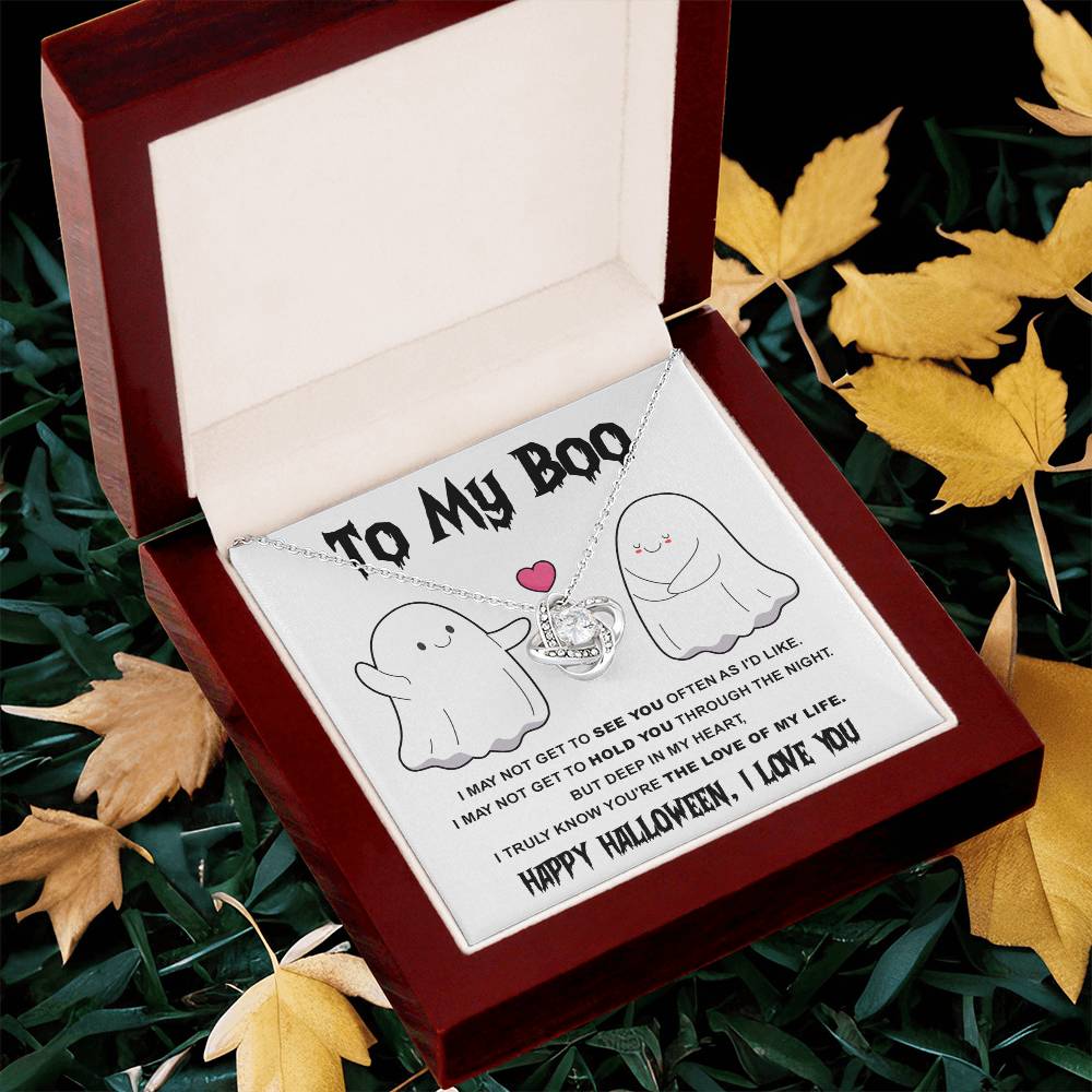 To My Boo - Love Knot Halloween Necklace