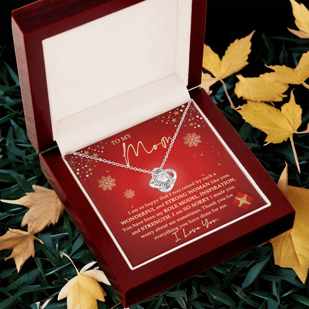 My Inspiration And Strength - Christmas Love Knot Necklace For Mom