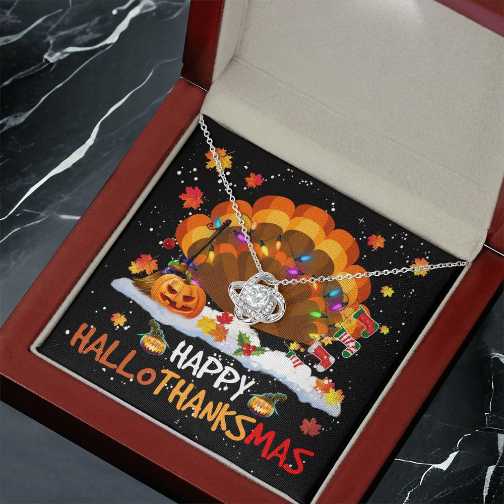Happy HalloThanksMas - Festive Love Knot Necklace