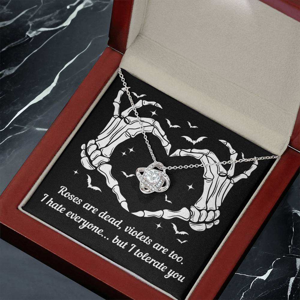 I Tolerate You - Love Knot Halloween Necklace