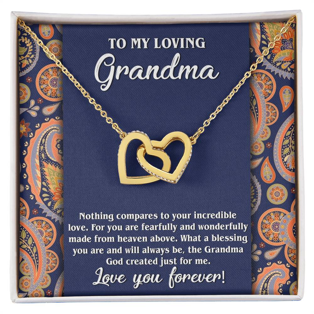 Just For Me - Interlocking Hearts Necklace For Grandma