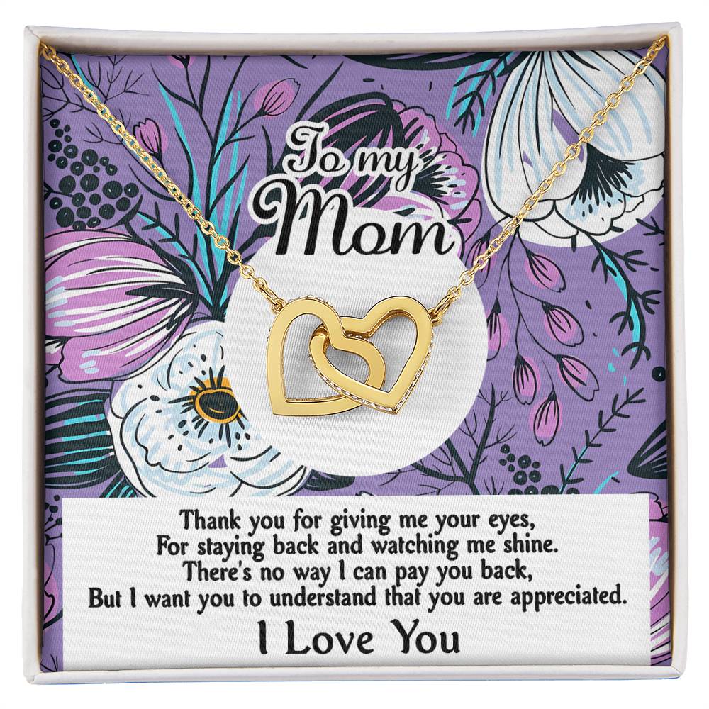 You Are Appreciated - Interlocking Hearts Necklace For Mom